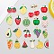 20Pcs Alloy Enamel Pendants, Fruits, Golden, Mixed Color, 12~24.5x11~21x1~3mm, Hole: 1.5~2mm