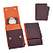 Portable PU Leather Single Watch Pouch Storage Bags, Envelope Style Watch Travel Case Organizer for Men and Women, Coconut Brown, 13.8x8.1x3.1cm