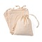 Rectangle Cloth Packing Pouches, Drawstring Bags, Old Lace, 15.5x12.5x0.064cm
