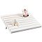 NBEADS 7 Slots Wooden Earring Display Stands, Wood Earring Card Holder with 2 Detachable Pegs White Jewelry Earring Display Earring Holder Organizer for Selling, 29x19cm
