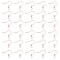 316 Surgical Stainless Steel Earring Hooks, Ear Wire, with Horizontal Loop, Rose Gold, 16x16~19.5x3mm, Hole: 2mm, 21 Gauge, Pin: 0.7mm