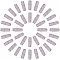 PandaHall Elite 50 pcs Brass Screw Clasps Jewelry Findings Clasps, 12x4mm, Color Platinum
