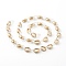 Handmade CCB Plastic Cable Chains, with Transparent Acrylic Linking Rings, Clear, Golden, 28x17x5mm, 22.5x16x8.5mm, 39.37 inch(1m)/strand