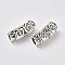 Tibetan Style Alloy Tube Beads, Curved, Hollow, Antique Silver, 25.5x9mm, Hole: 7mm