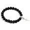 Cross Bracelet Women's European and American Fashion Personality Black Bracelet Ethnic Style Jewelry Lava Stone