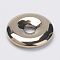 Non-Magnetic Synthetic Hematite Pendants, Donut/Pi Disc, Grade A, Antique Bronze Plated, 30x6mm, Hole: 7mm