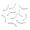 Tarnish Resistant 304 Stainless Steel Link Connectors, Arch, Stainless Steel Color, 15x2x3mm, Hole: 1mm