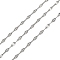 304 Stainless Steel Dapped Chains, Soldered, with Spool, Stainless Steel Color, 3x1.5x0.2mm, about 82.02 Feet(25m)/Roll