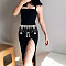 Geometric Alloy Chain Layered Tassel Waist Dance Belly Chains for Women, Antique Silver, 1070mm