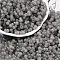 Transparent Colours Glass Seed Beads, Mushroom, Gray, 5.5x4.5mm, Hole: 1mm, 4150pcs/pound
