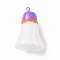 Sport Ball Theme Opaque Resin Pendants, Badminton Charms, with Platinum Plated Iron Loops, Lilac, 37.5x26mm, Hole: 2mm