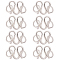 8Pcs 925 Sterling Silver S-Hook Clasps, M Clasps, Silver, 8x8.5x1mm, Hole: 3.6mm