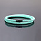 Nylon Cord Bracelets for Men Women, with Magnetic Alloy Clasp, Light Cyan, 7-7/8 inch(20cm)