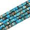 Natural Imperial Jasper Beads Strands, Dyed, Disc, Heishi Beads, Deep Sky Blue, 4x2mm, Hole: 0.7mm, about 190pcs/strand, 15.04 inch(38.2cm)