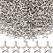 200Pcs 304 Stainless Steel Charms, Star, Stainless Steel Color, 14.5x12.5x0.7mm, Hole: 1.4mm