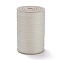 Round Waxed Polyester Thread String, Micro Macrame Cord, Twisted Cord, for Leather Sewing Stitching, Floral White, 0.3~0.4mm, about 174.98 Yards(160m)/Roll