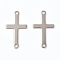 Tarnish Resistant 201 Stainless Steel Links connectors, Sideways Cross, Stainless Steel Color, 23x12.5x0.6mm, Hole: 1.6mm