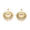Ion Plating(IP) 304 Stainless Steel Pendants, Heart Charm, Real 18K Gold Plated, 22.5x18x2mm, Hole: 1.8mm