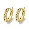 Rack Plating Brass Micro Pave Clear Cubic Zirconia Huggie Hoop Earrings for Women, Real 18K Gold Plated, 16x3mm