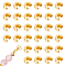 UNICRAFTALE 100pcs 4.5mm Stainless Steel Crimp Bead Golden Knot Covers End Tip Half Round Open Beads Metal Bead for DIY Bracelet Jewelry Making Hole 2mm