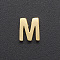 201 Stainless Steel Charms, for Simple Necklaces Making, Laser Cut, Letter, Golden, Letter.M, 8x6.5x3mm, Hole: 1.8mm