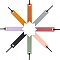 16Pcs 8 Colors Leather Bookmarks, with Tassel & Iron Grommets, Rectangle, Mixed Color, 193~195mm, 2pcs/color