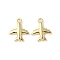 Brass Pendants, Plane Charms, Lead Free & Cadmium Free, Long-Lasting Plated, Real 18K Gold Plated, 12x10.5x2.5mm, Hole: 1.2mm