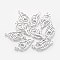 Tarnish Resistant 201 Stainless Steel Pendants, Feather, Stainless Steel Color, 30x14x1.1mm, Hole: 1mm