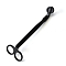 Stainless Steel Candle Wick Trimmer, Candle Tool Accessories, Electrophoresis Black, 18x5.8cm