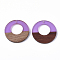 Resin & Walnut Wood Pendants, Ring, Medium Orchid, 38x3.5mm, Hole: 2mm