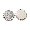 Non-Tarnish 304 Stainless Steel Pendants, Flat Round with Arrow Charm, Stainless Steel Color, 22x21x2mm, Hole: 1.2mm