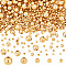 600Pcs 5 Style Brass Beads, Round, Real 18K Gold Plated, 2~5mm, Hole: 0.8~1.5mm