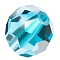 Preciosa® Crystal Beads, Czech Crystal, 451 19 602 Round, 60010 Aqua Bohemica, 4mm, Hole: 1mm