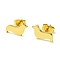 Cute Little Animal Theme 304 Stainless Steel Stud Earrings, Rabbit, 7.5x12mm