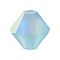Preciosa® Crystal Beads, Czech Crystal, Bicone(451 69 302 Rondelle), 60010 20019 Aqua Bohemica AB Matt, 6mm, Hole: 1mm