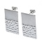 Tarnish Resistant 201 Stainless Steel Stud Earrings, with 304 Stainless Steel Pins, Textured Rectangle, Stainless Steel Color, 27x16mm
