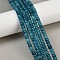 Natural White Jade Beads Strands, Dyed, Rondelle, Teal, 6~6.5x4.5mm, Hole: 0.6~0.8mm, about 88~91pcs/strand, 14.72''~15.31'(37.4~38.9cm)