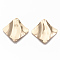 Eco-Friendly Iron Pendants, Bumpy, Rhombus, Cadmium Free & Nickel Free & Lead Free, Light Gold, 34.5x34.5x3.5mm, Hole: 1.5mm, Diagonal Length: 34.5mm, Side Length: 26.5mm