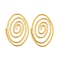 IIon Plating(IP) 304 Stainless Steel Pendants, Oval Charm, Real 18K Gold Plated, 43.5x29.5x1mm, Hole: 3mm