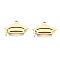 Ion Plating(IP) 201 Stainless Steel Pendants, Laser Cut, Hat, Golden, 11.5x16.5x1mm, Hole: 1.4mm
