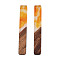 Opaque Resin & Walnut Wood Big Pendants, Rectangle Charm, Coral, 51.5x7.5x3mm, Hole: 1.8mm
