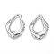 Tarnish Resistant 304 Stainless Steel Bumpy Pendants, Textured, Teardrop, Stainless Steel Color, 30x20x1.5mm, Hole: 20x11mm