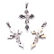 Easter Theme 304 Stainless Steel Pendants, Crucifix Cross, Mixed Color, 36.5x22x5.5mm, Hole: 3x5mm
