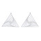 Non-Tarnish 201 Stainless Steel Filigree Pendants, Etched Metal Embellishments, Triangle, Stainless Steel Color, 33x38x0.2mm, Hole: 1mm