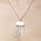 Non-Tarnish 201 Stainless Steel Cloud with Planet Pendant Necklace, Stainless Steel Color, 17.72 inch(45cm)