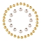Brass Beads, Round, Platinum & Golden, 4mm, Hole: 1.5~2mm & 3x2.5mm, Hole: 1.5mm, 2 colors, 100pcs/color, 200pcs/box