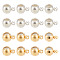40Pcs 2 Colors Brass Tube Bails, Loop Bails, Slider Beads, Cadmium Free & Lead Free, 925 Sterling Silver Plated & Real 24K Gold Plated, 6x4x3.5mm, Hole: 1.2mm and 1mm, 20pcs/color