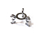 Alloy Crystal Ball Base Display Stand, Crystal Sphere Holder Stand, Platinum, 7cm