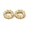 Brass Clear Cubic Zirconia Linking Rings, Cadmium Free & Nickel Free & Lead Free, Ring, Real 18K Gold Plated, 10x3mm, Inner Diameter: 5mm