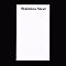Paper Earring Display Card, Rectangle, White, 110x65x0.45mm, Hole: 1.6mm